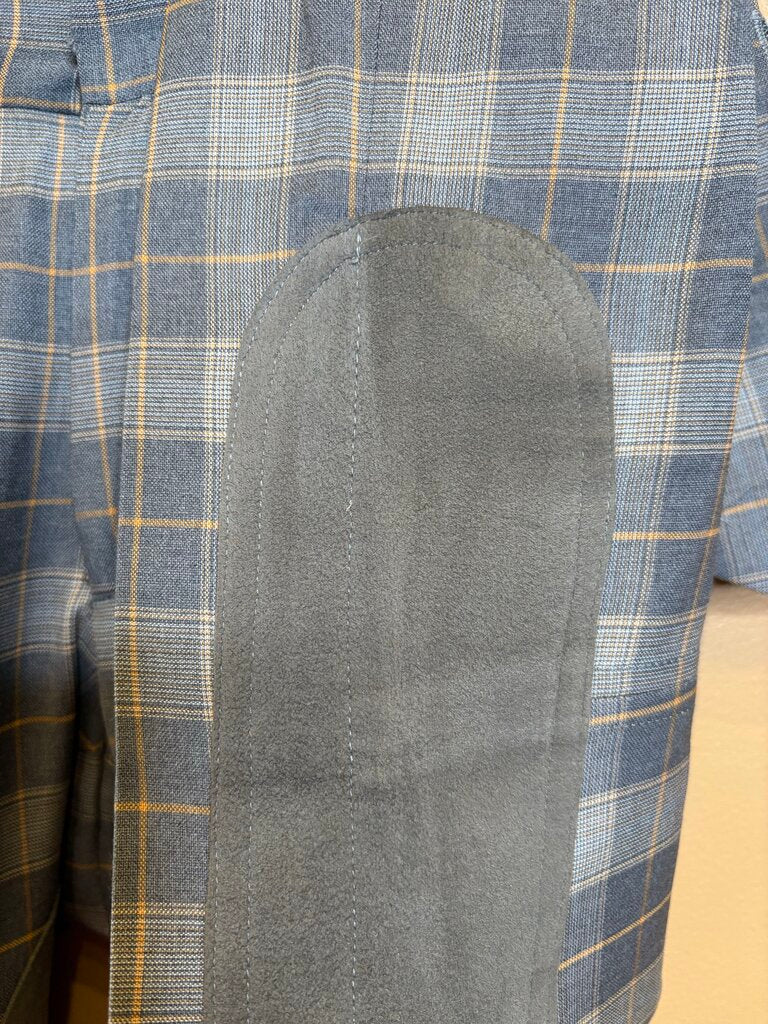 BOY'S GRAY WITH ORANGE WINDOWPANE JODS DEREGNAUCOURT