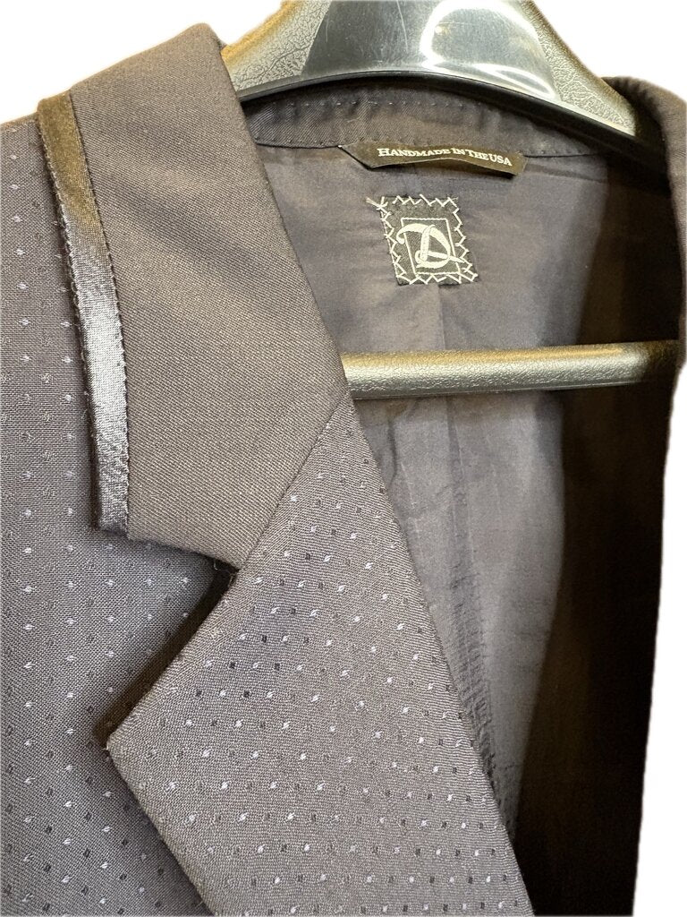NAVY PATTERN DEREGNAUCOURT DAY COAT