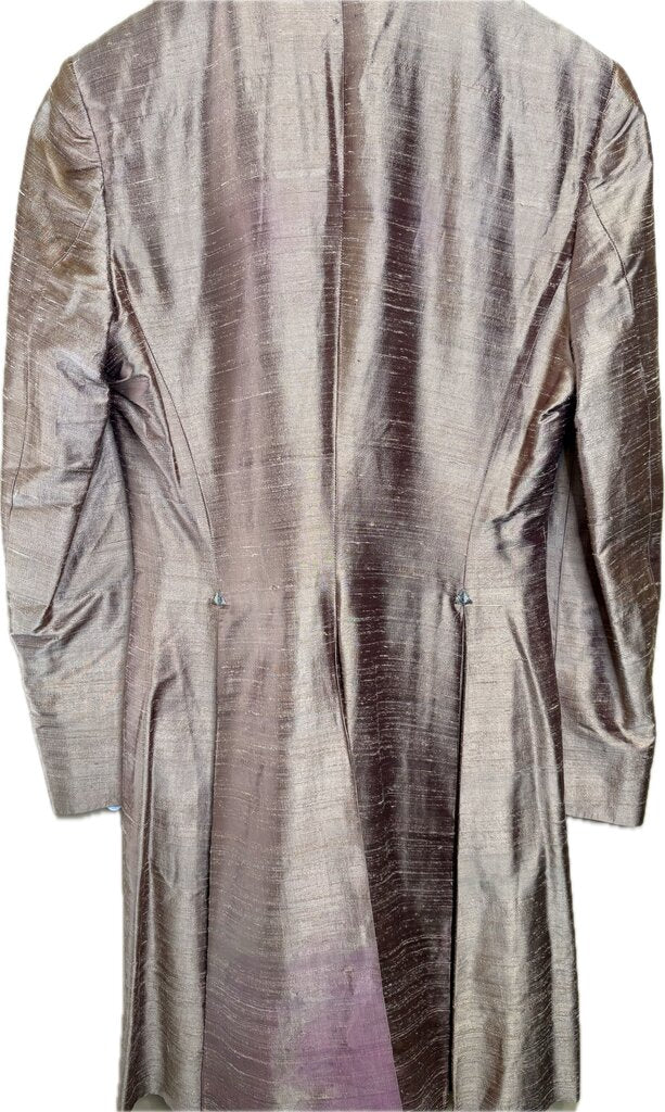 BRONZE DUPIONI SILK DEREGNAUCOURT DAY COAT