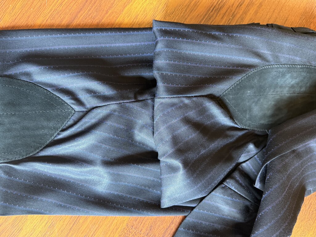 BLACK WITH PURPLE STRIPE DAY SUIT