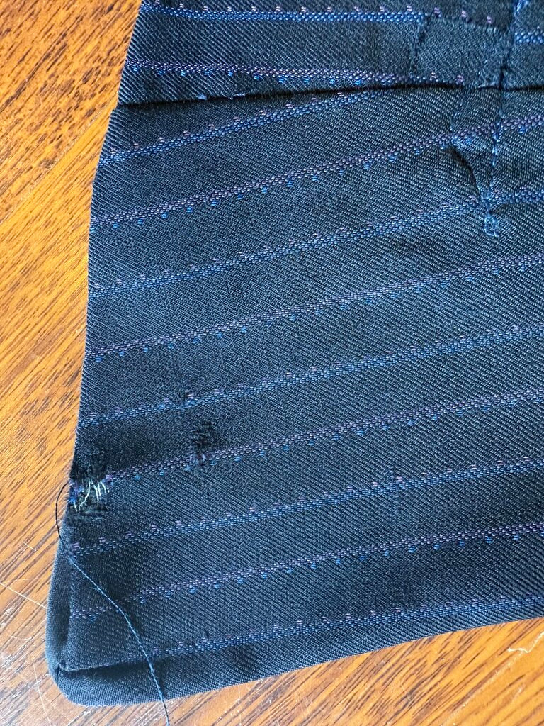 BLACK WITH PURPLE STRIPE DAY SUIT