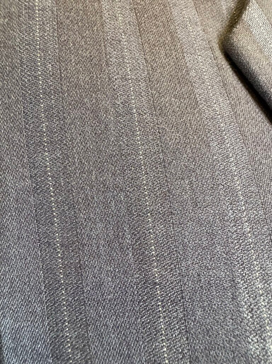 SLATE BLUE WITH SILVER PINSTRIPE MARSHA DEARRIAGA DAY SUIT