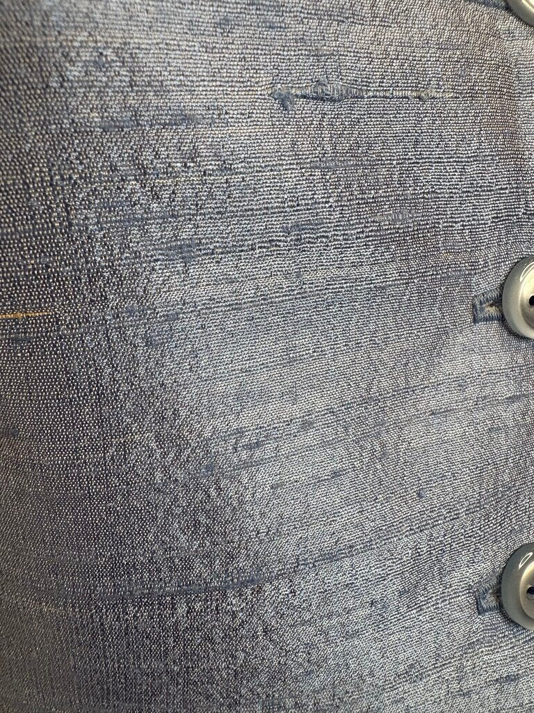 BLUE RAW SILK BRB VEST