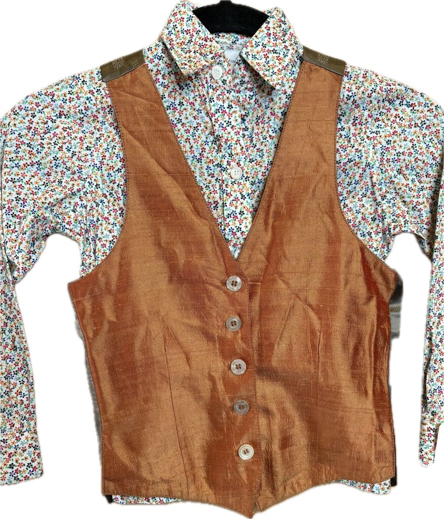 ORANGE SILK DEREGNAUCOURT VEST