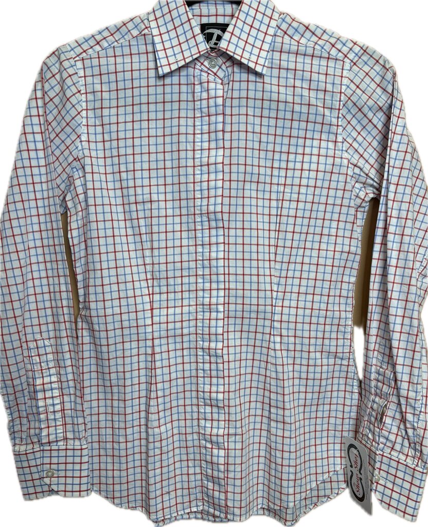 RED AND BLUE CHECK DEREGNAUCOURT SHIRT