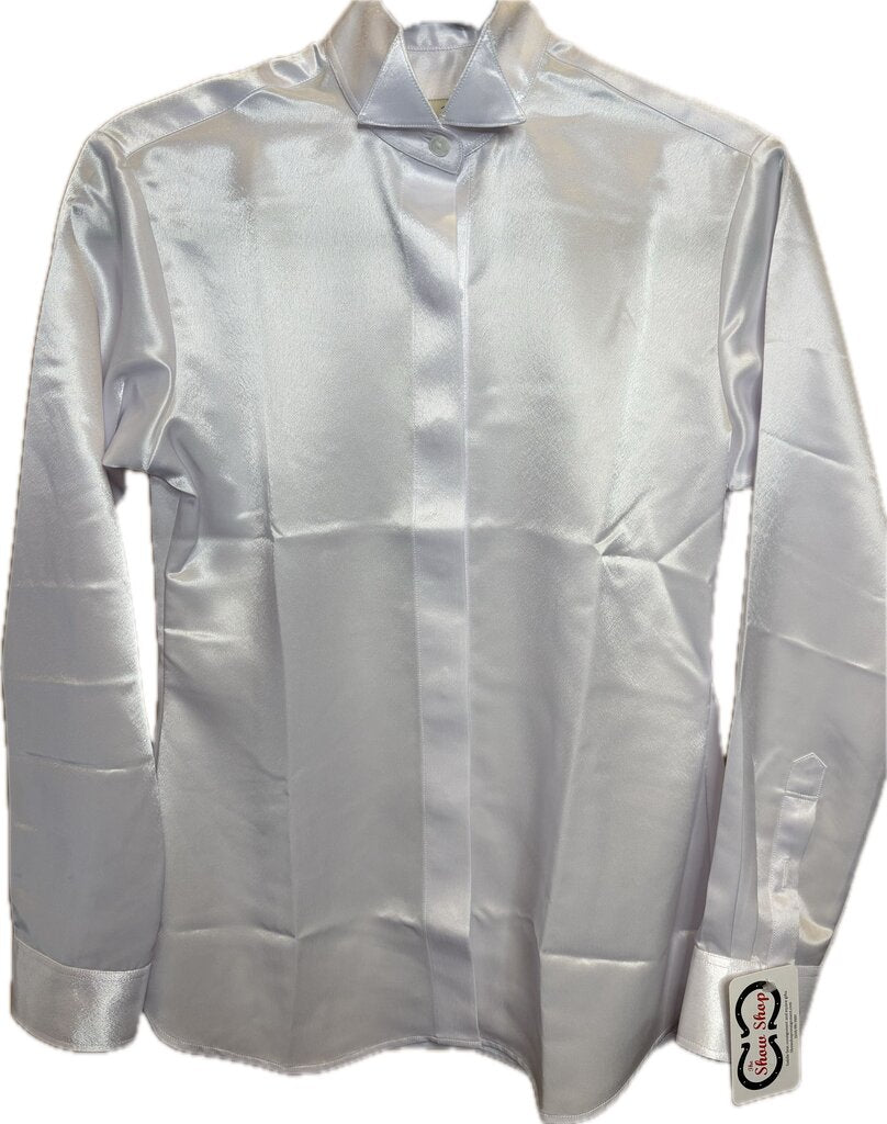 WHITE SATIN FORMAL BETTY BERDINE SHIRT