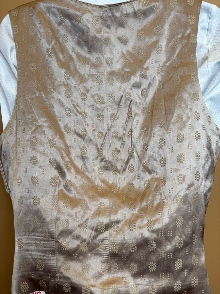 BRONZE RAW SILK VEST