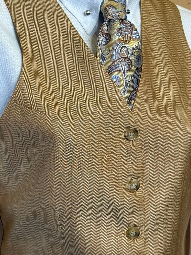 GOLD HERRINGBONE BBRO'S VEST