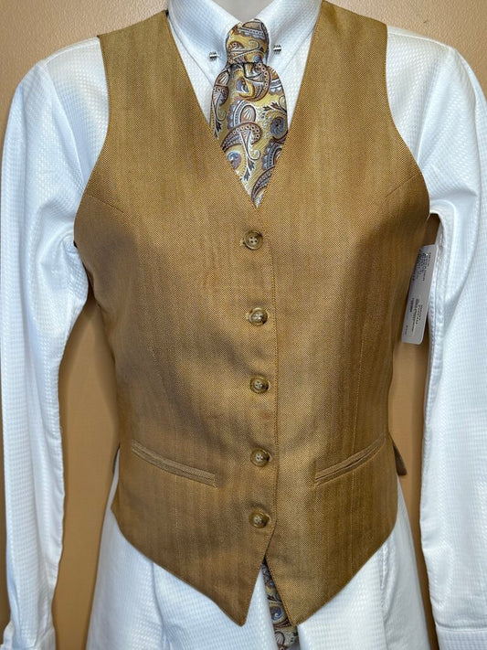 GOLD HERRINGBONE BBRO'S VEST