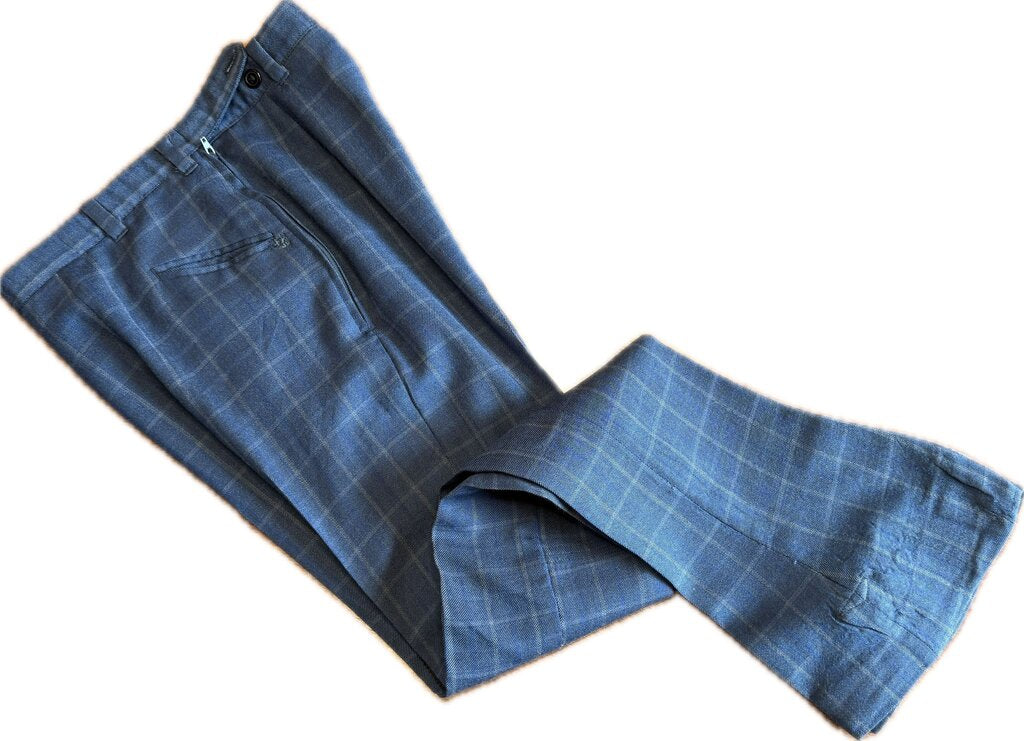 BLUE WITH GOLD WINDOWPANE CM DAY SUIT
