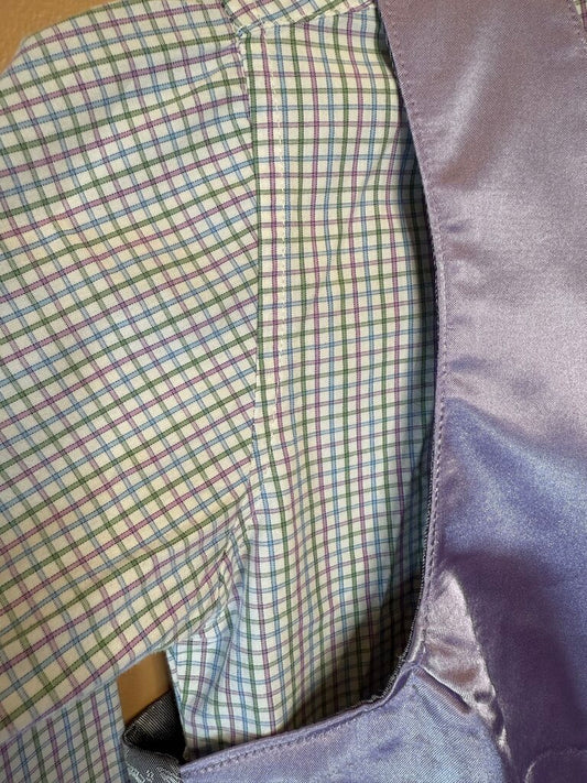 PURPLE, BLUE GREEN PLAID SHIRT MARSHA
