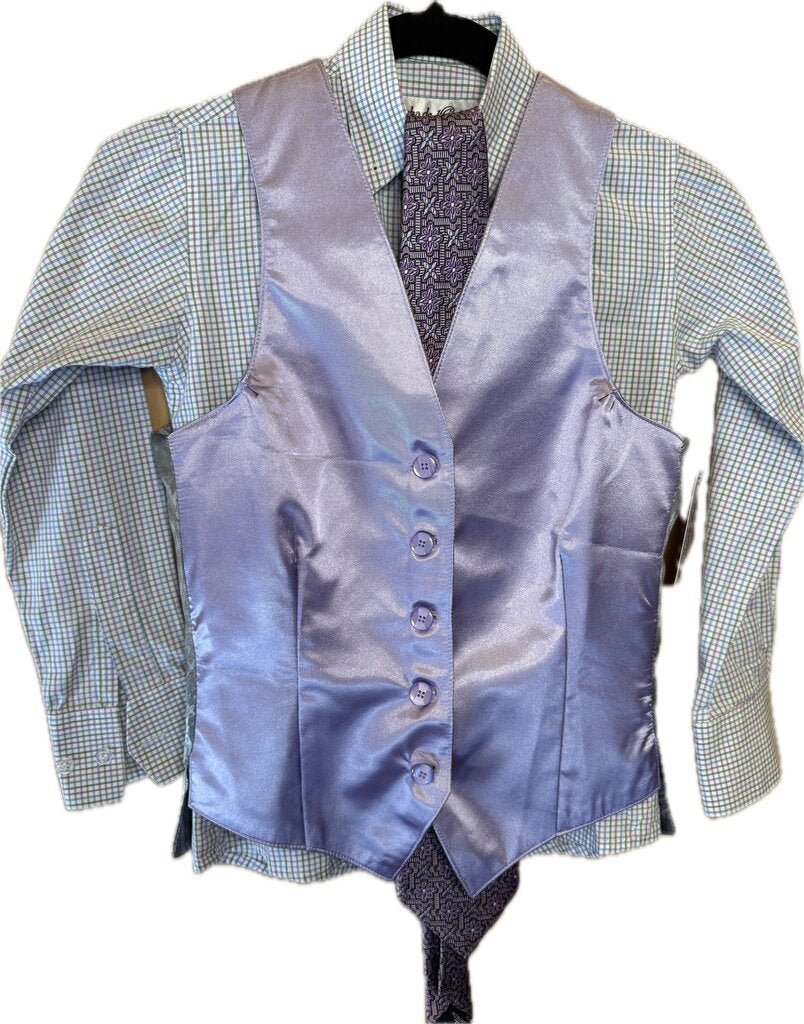 PURPLE, BLUE GREEN PLAID SHIRT MARSHA