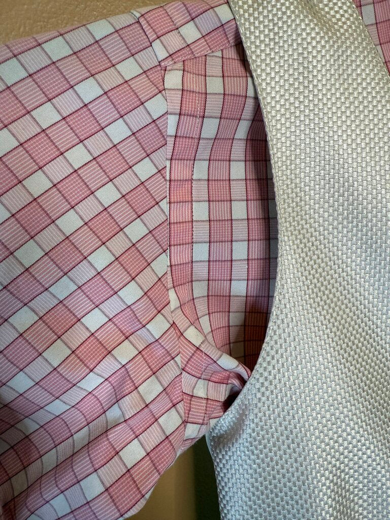 PINK AND WHITE CHECK BBRO'S SHIRT