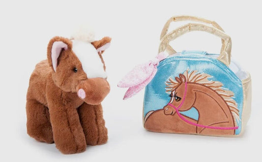 Plush Animal Set with Purse - Brown Horse