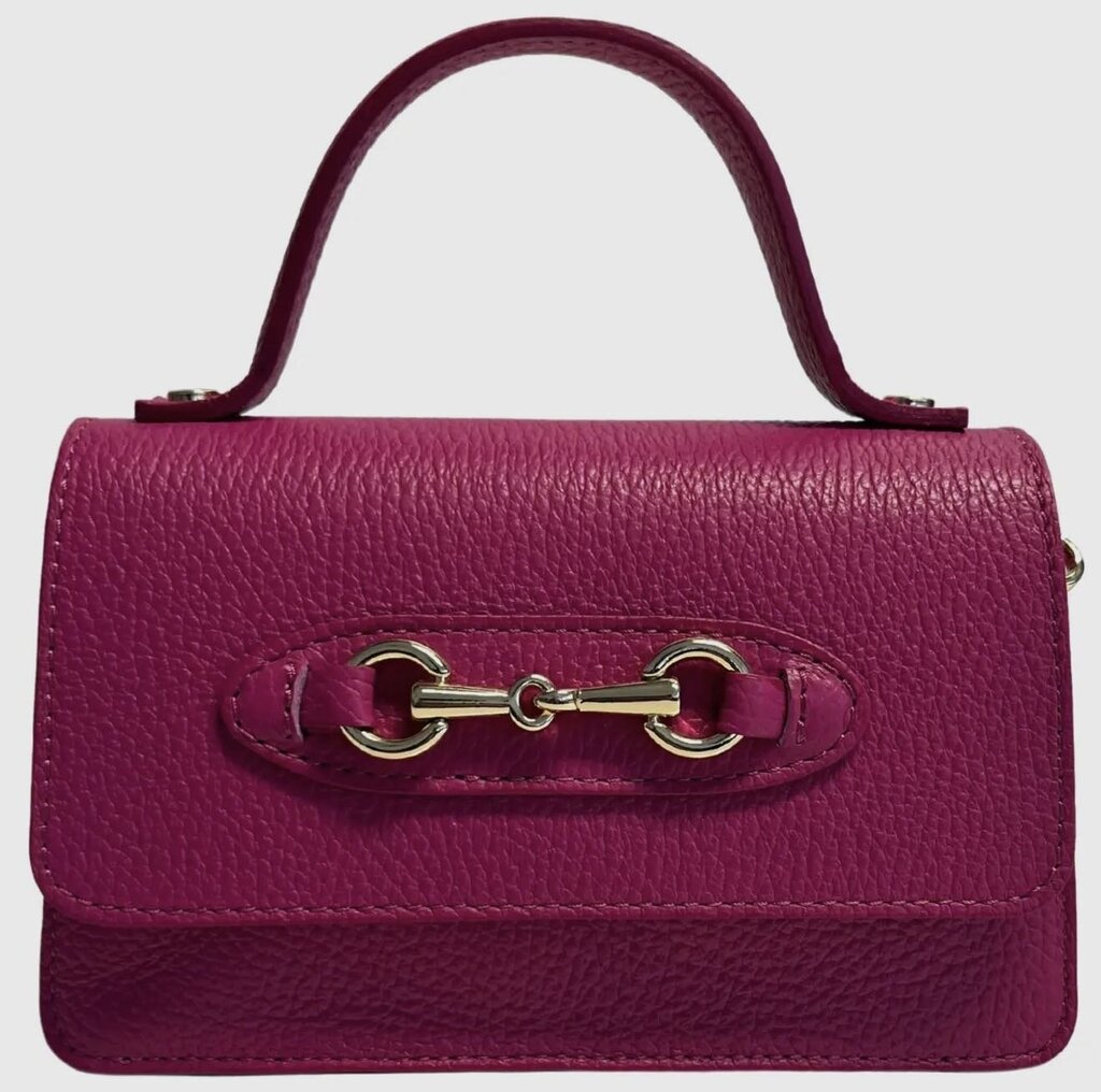 Genuine Leather Snaffle Bit Purse pink
