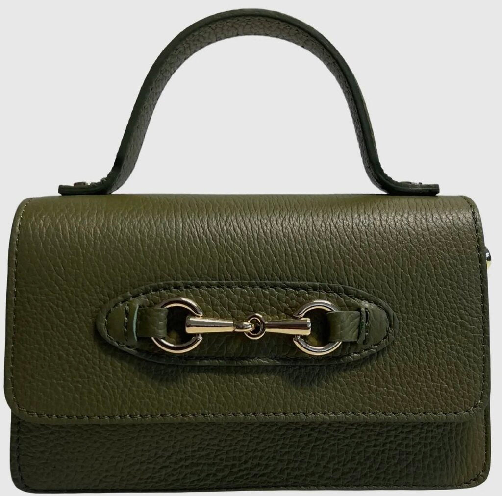 Genuine Leather Snaffle Bit Purse Green