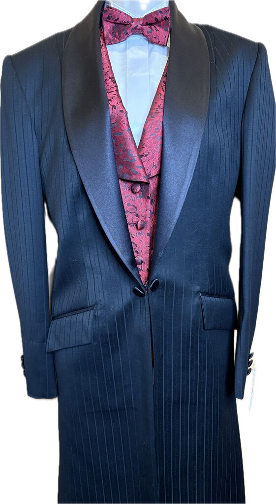 BLACK WITH SHEEN STRIPE BETTY BERDINE FORMAL