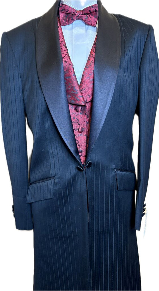 BLACK WITH SHEEN STRIPE BETTY BERDINE FORMAL