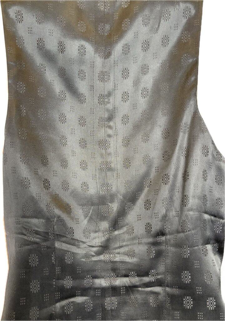 BLACK SATIN STRIPE FORMAL VEST WITH BOWTIE CM