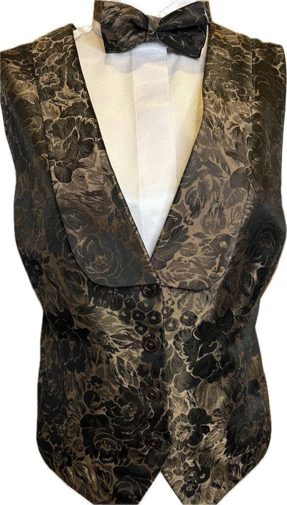 BRONZE FLOWER BBRO'S FORMAL VEST WITH BOWTIE