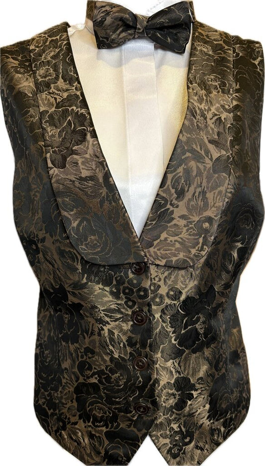 BRONZE FLOWER BBRO'S FORMAL VEST WITH BOWTIE