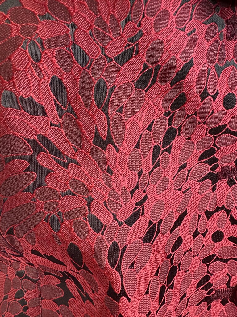 RED PATTERN BETTY BERDINE FORMAL VEST WITH BOW TIE