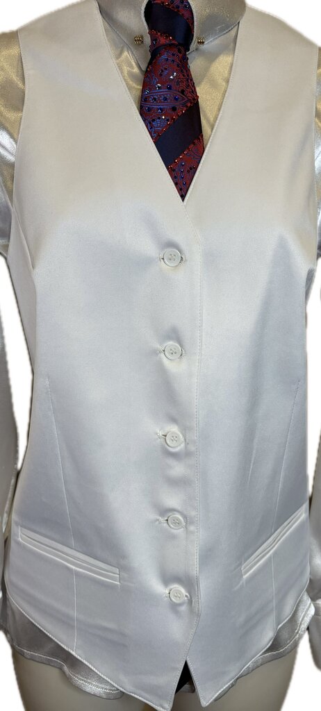 BRAND-NEW WHITE SATIN BETTY BERDINE VEST