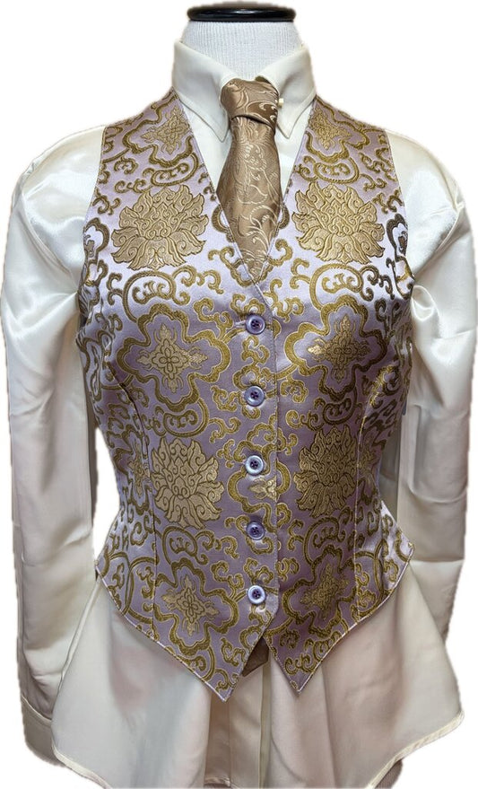 PURPLE AND GOLD PATTERN BRB VEST