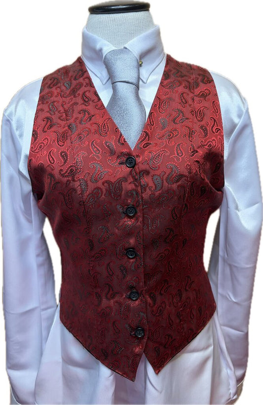 RED PAISLEY VEST
