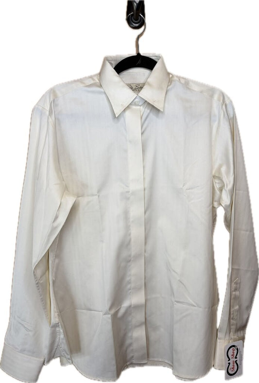 CREAM HERRINGBONE BETTY BERDINE SHIRT