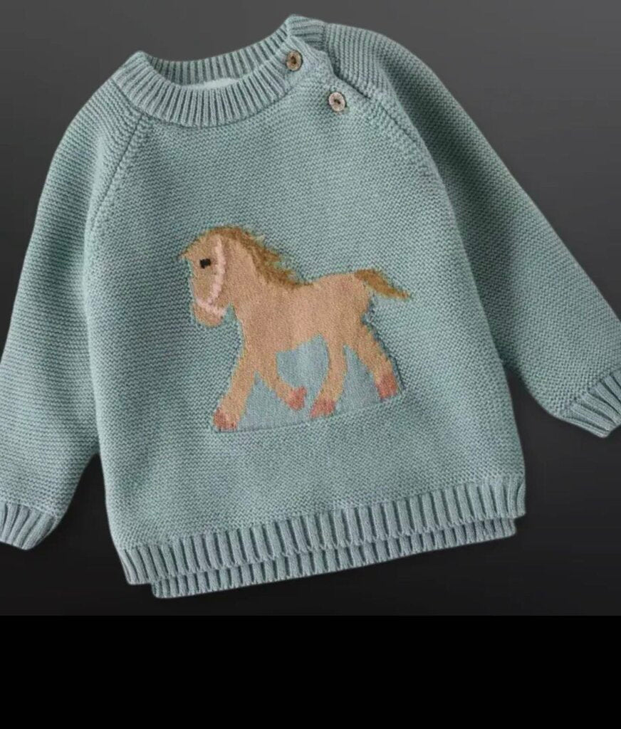 TODDLER HORSE KNIT SWEATER