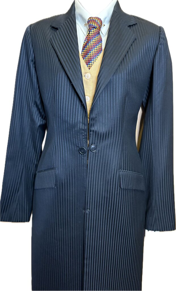 BLACK SHADOW STRIPE DAY SUIT