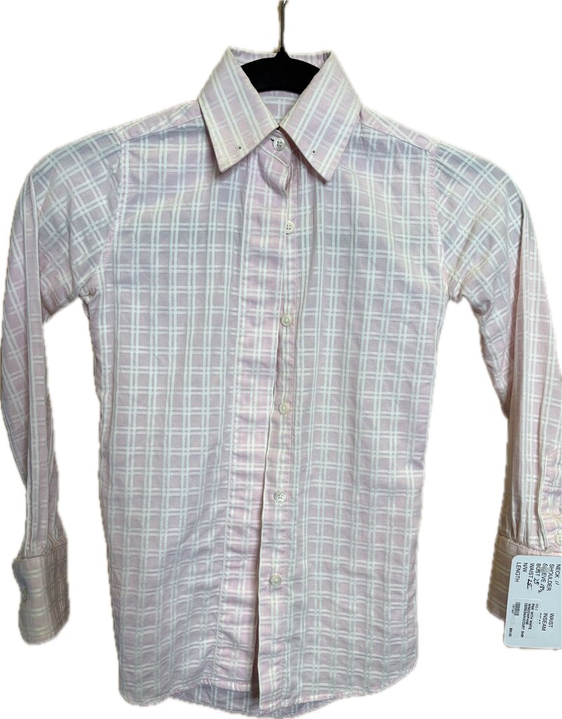 PINK WITH WHITE WINDOWPANE DEREGNAUCOURT SHIRT