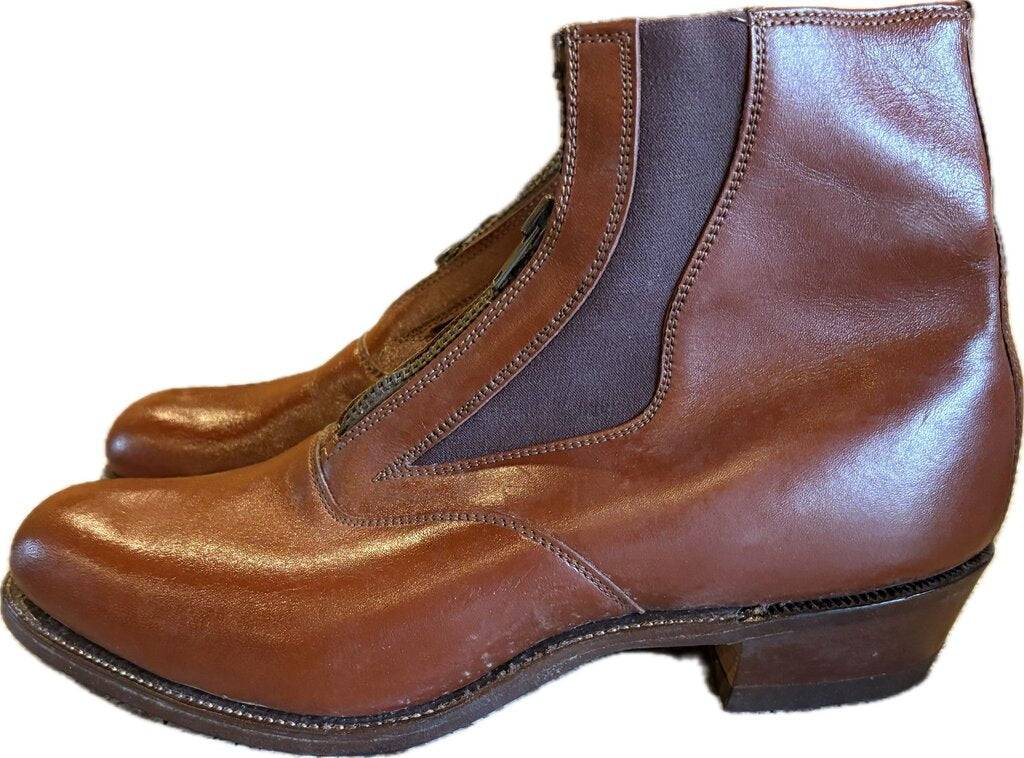 KROOP BOOTS BROWN 9E CUBAN HEEL