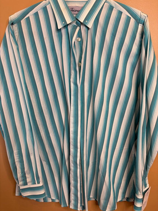 TEAL STRIPE FRIERSON SHIRT