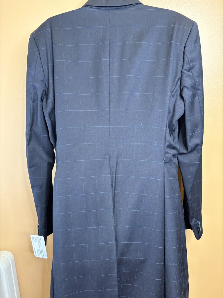 NAVY WINDOWPANE DAY SUIT WITH 2 PAIR OF JODS