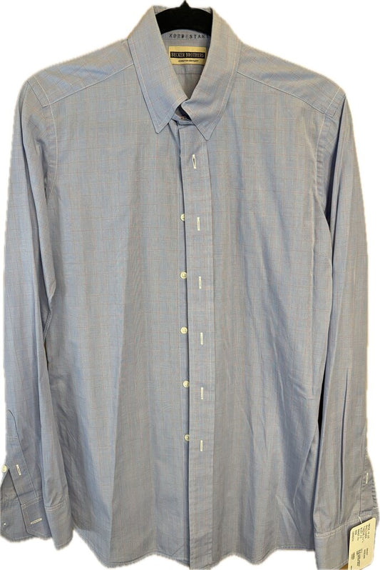 BLUE W/RED WINDOW PANE BECKER BROS SHIRT