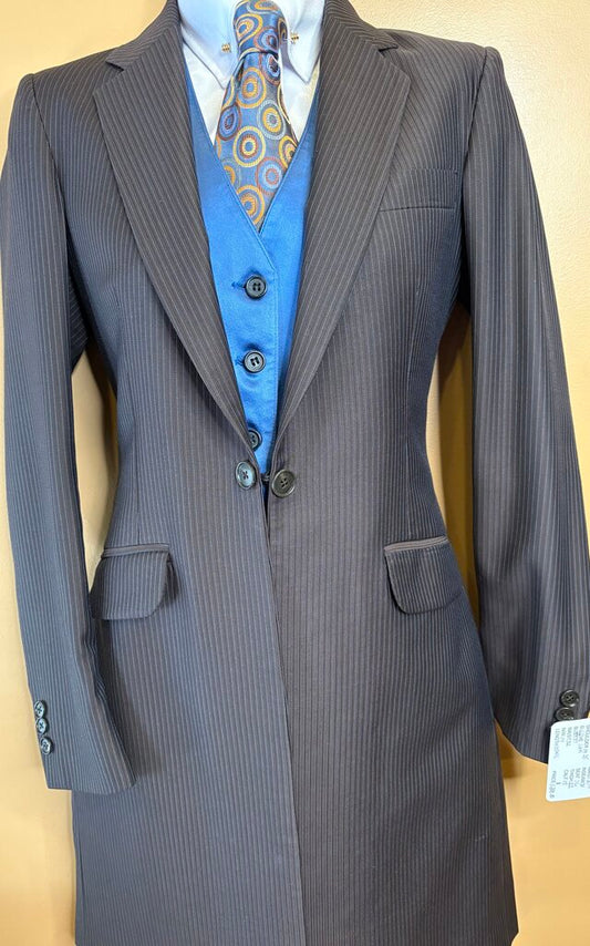 BROWN PINSTRIPE BETTY BERDINE DAY SUIT