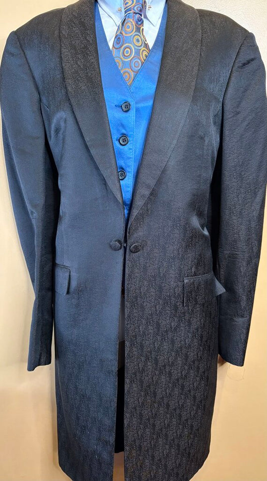 BLACK PATTERN WITH SHEEN DEREGNAUCOURT DAY COAT