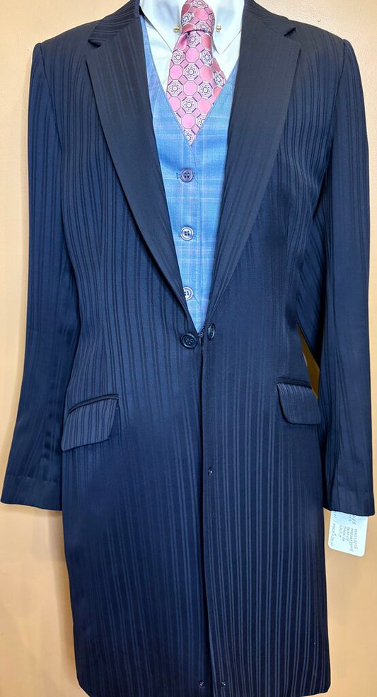 NAVY SHEEN STRIPE BBRO'S DAY SUIT