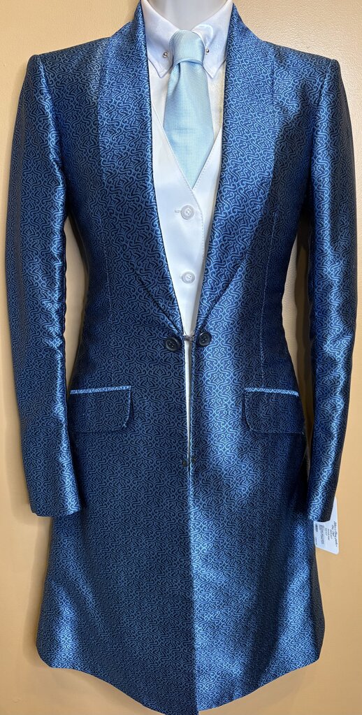 BECKER BROTHERS BLUE PATTERN DAY COAT
