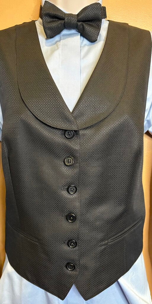 DEREG BLACK FORMAL VEST WITH 2 BOWTIES