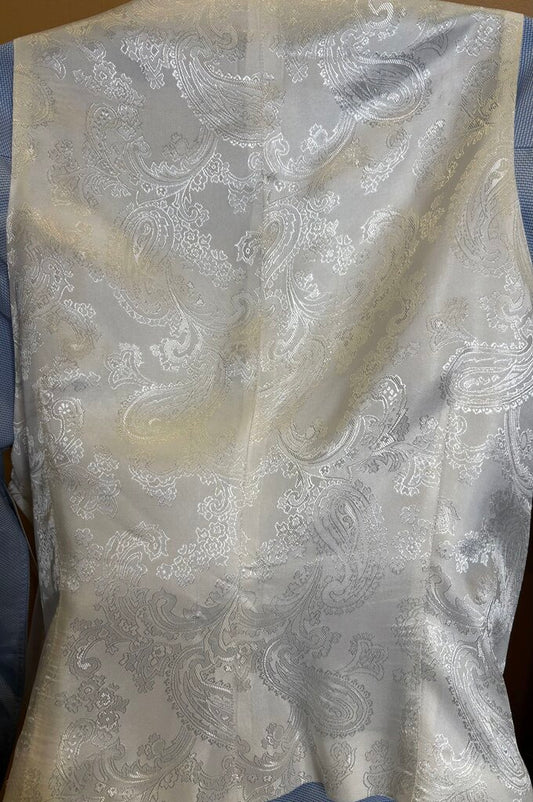 DEREG WHITE SILK VEST