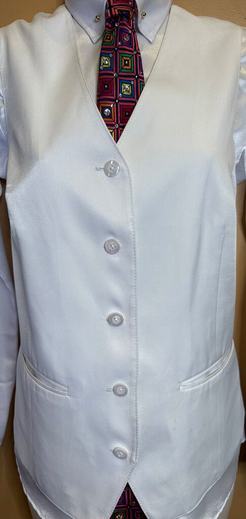 EM WHITE SATIN VEST