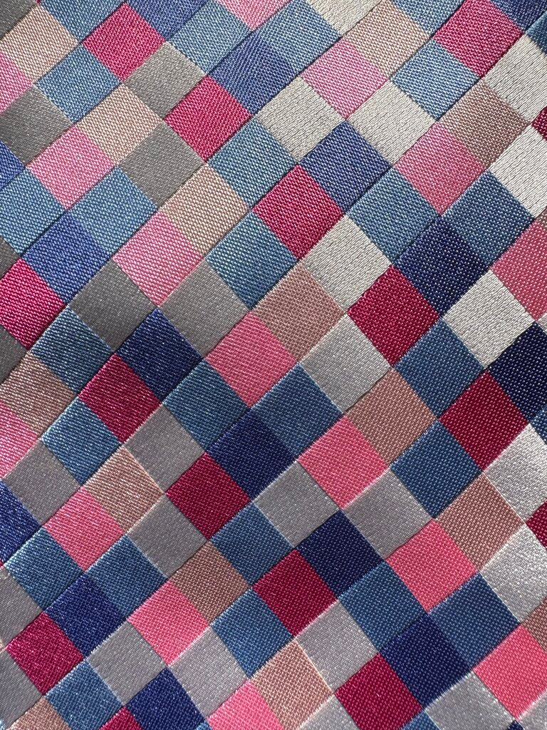 BLUE AND PINK TIE