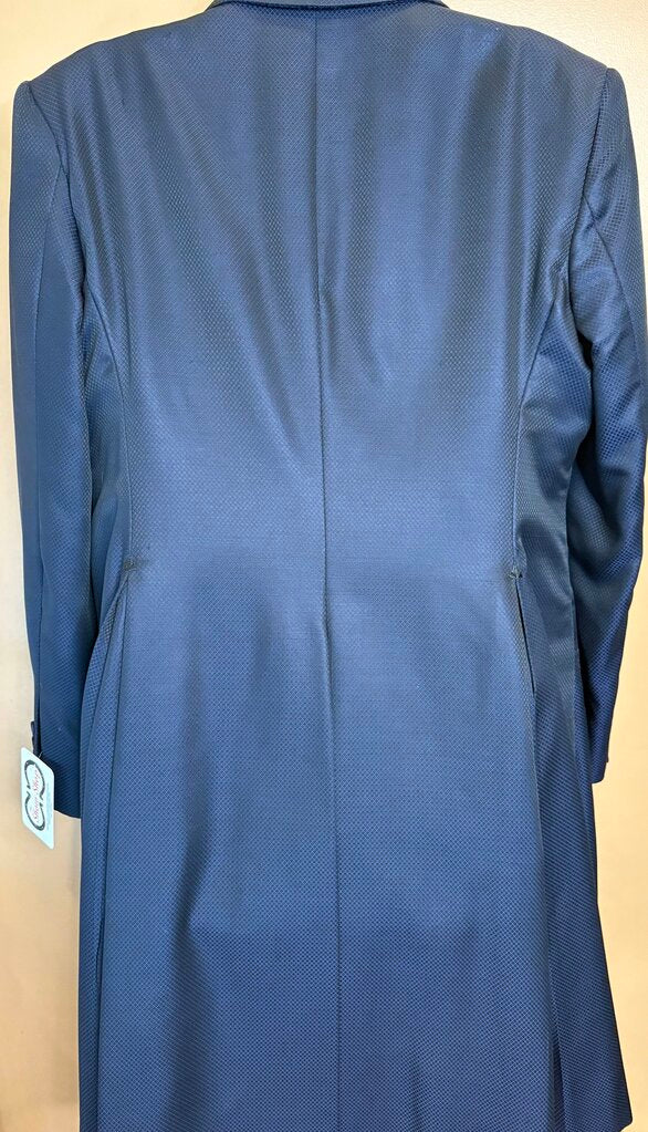 NAVY DIAMOND PATTERN COAT