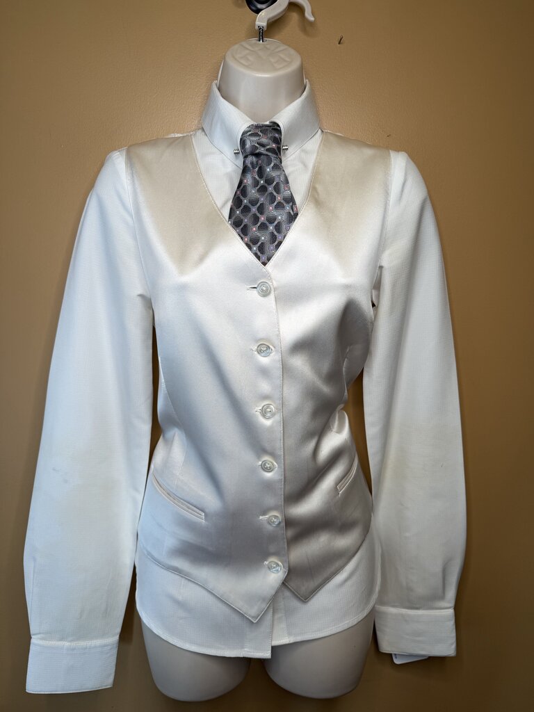 DEREG IVORY SILK VEST