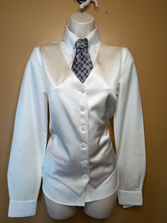 DEREG IVORY SILK VEST
