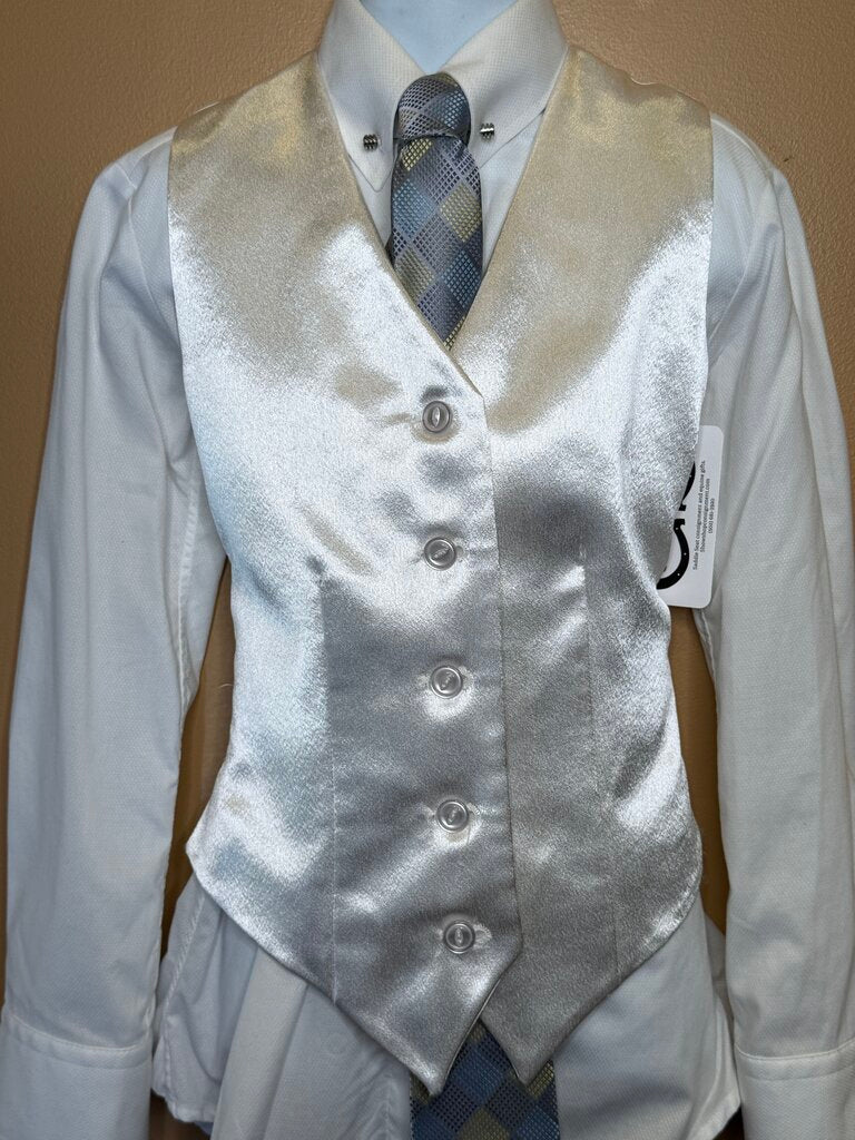 WHITE SATIN BETTY BERDINE VEST