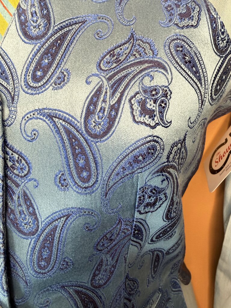 BLUE PAISLEY DEREG VEST